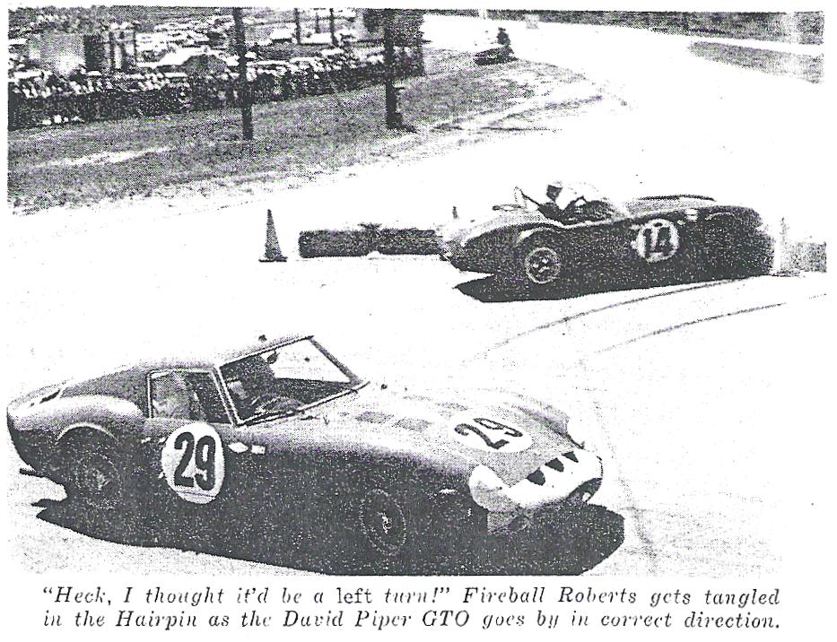 Dave MacDonald and Fireball Roberts co-drive the Shelby Cobra Roadster at the 12 HRS Sebring in 1963